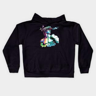 Statue of David with Butterflies Kids Hoodie